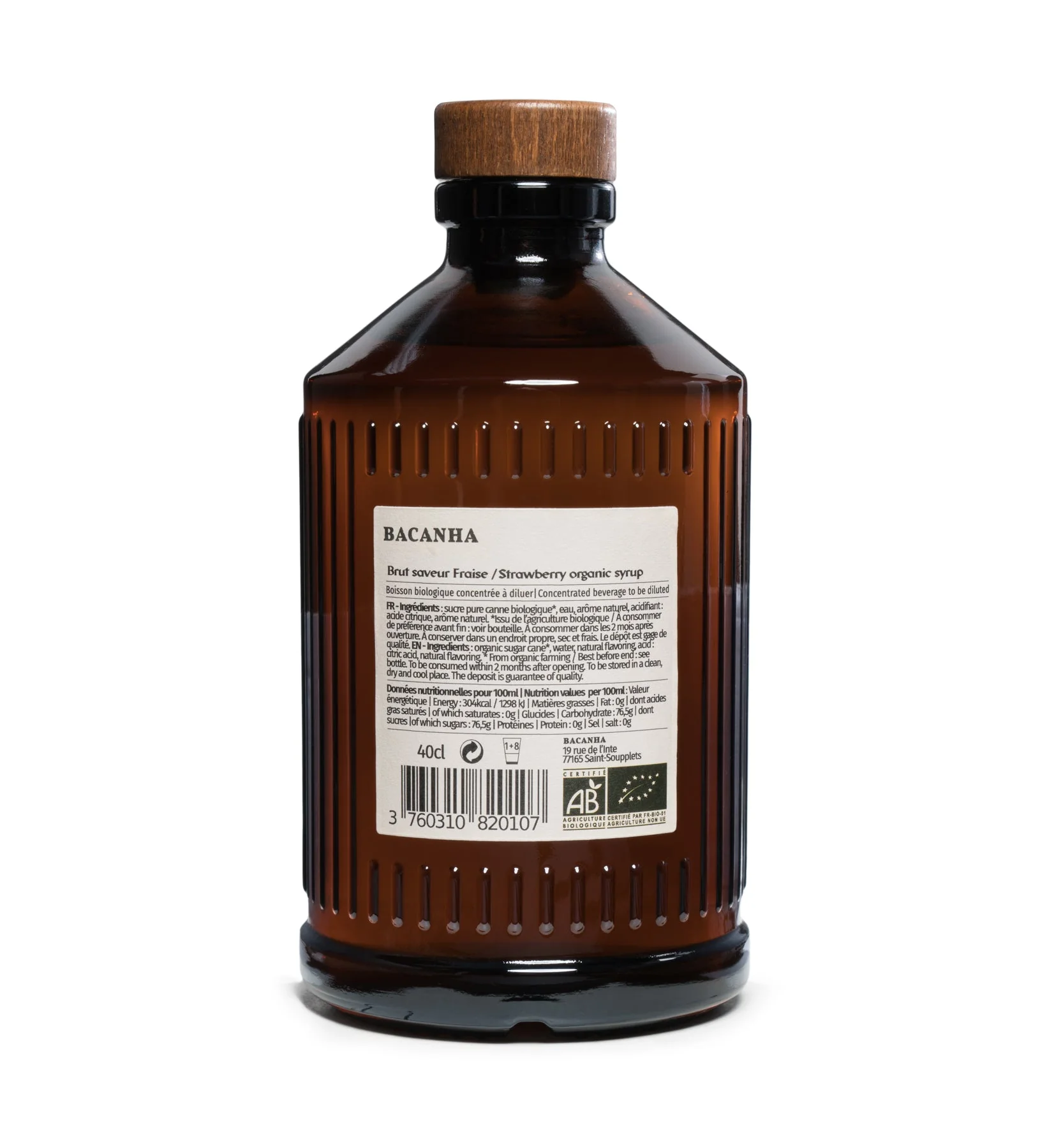 Syrop Bacanha o smaku truskawkowym [ORGANIC] - Image 2
