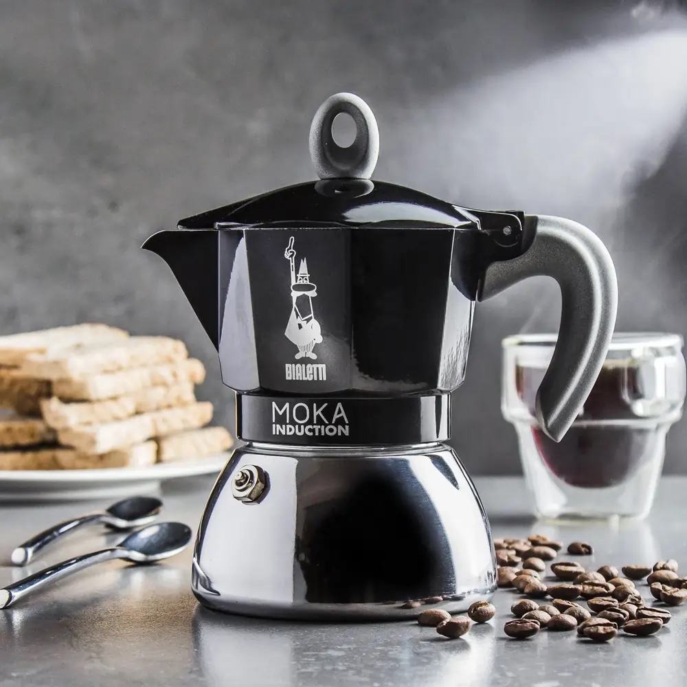 Kawiarka Bialetti New Moka Induction 4tz Czarna - Image 2