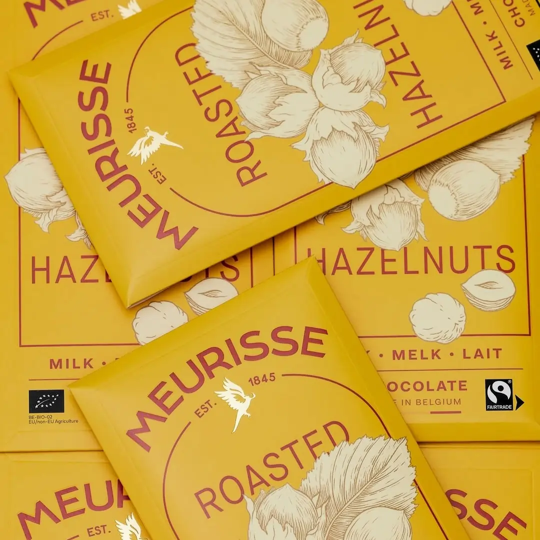 Mleczna Czekolada Meurisse z prażonymi orzechami laskowymi 100g - Image 4