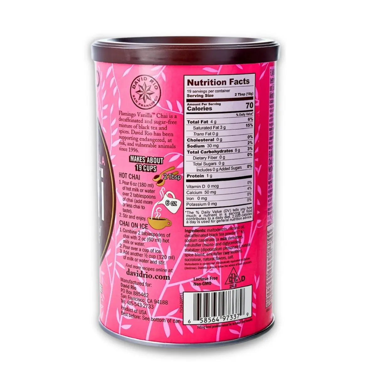 Przyprawa Chai Flamingo Vanilla David Rio 337 g - Image 4