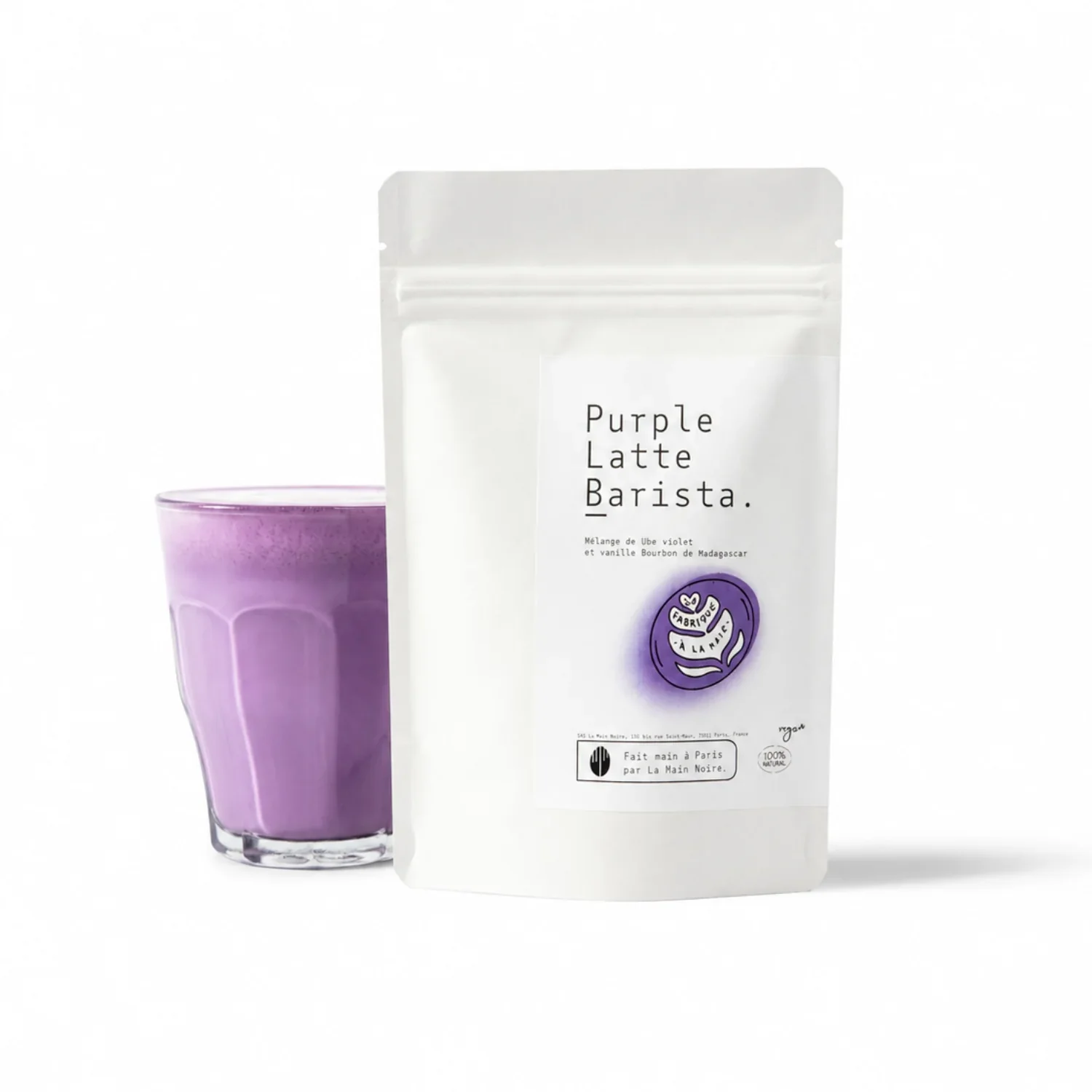 Fioletowe Latte Barista z ube i wanilią bourbon w proszku 100 g