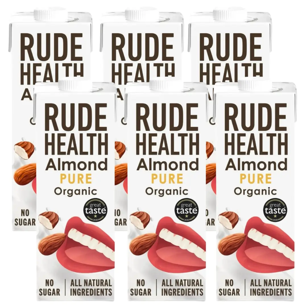 Rude Health Napój Roślinny Czysty Migdał Organiczny 6 x 1L