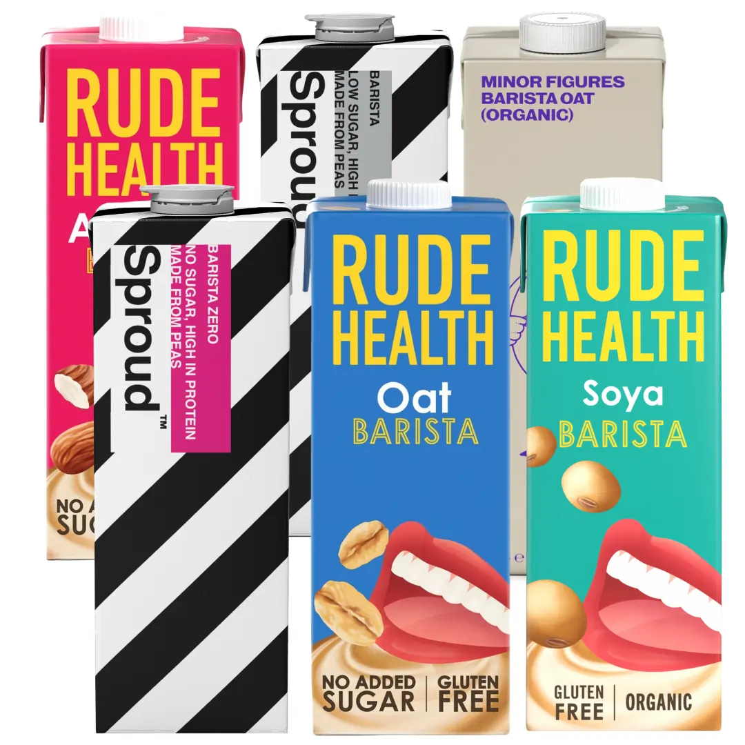 Zestaw napojów roślinnych Barista SPROUD™ | Rude Health | Minor Figures 6 x 1L